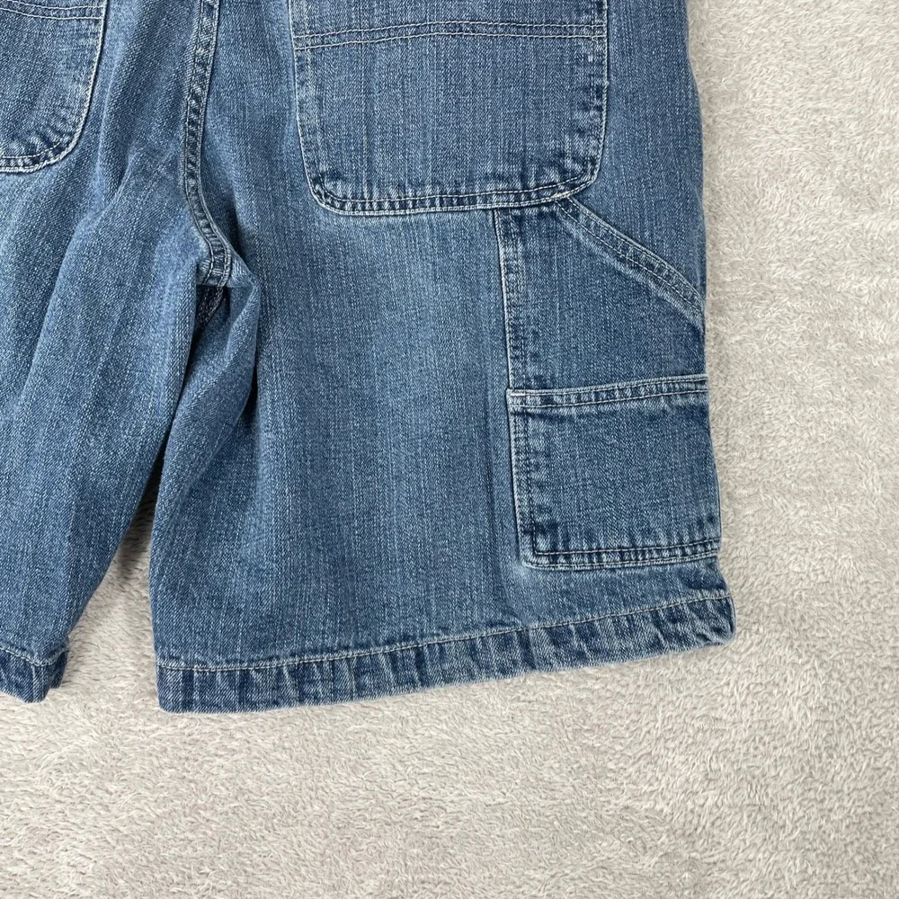 Route 66 Carpenter Shorts Mens 38 Blue Denim Utility Workwear Y2K Baggy